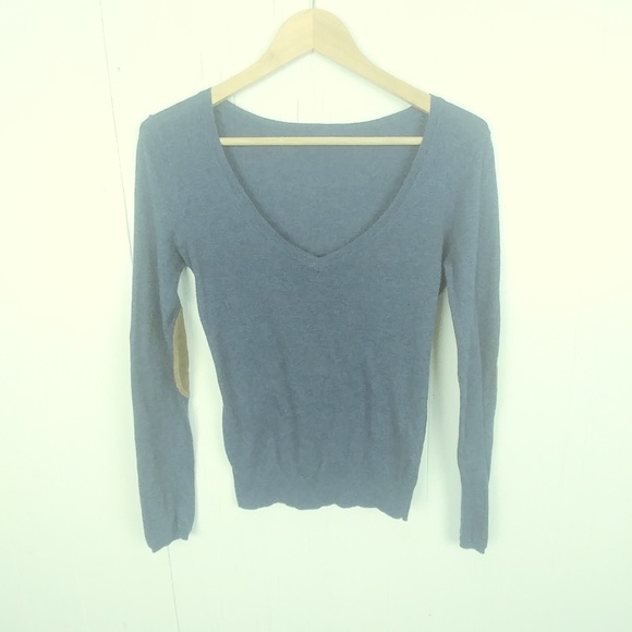 Rubbish Sweaters - Rubbish BLUE Lightweight Sweater Suede Elbow Pads